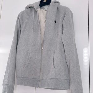 Celine Triomphe Logo Gray Zip Up Hoodie Sweatshirt Jacket Coat Sweater~M,Medium